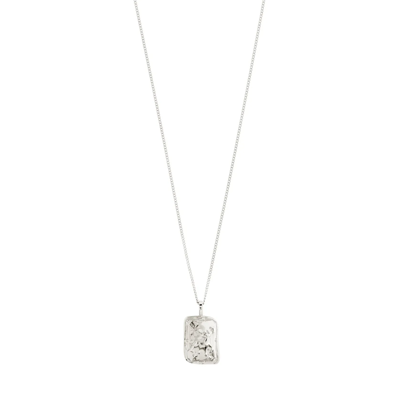 Pilgrim Taurus Recycled Zodiac Necklace - Silver