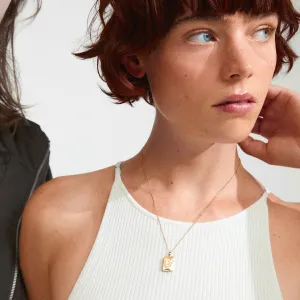 Pilgrim Virgo Recycled Zodiac Necklace - Gold