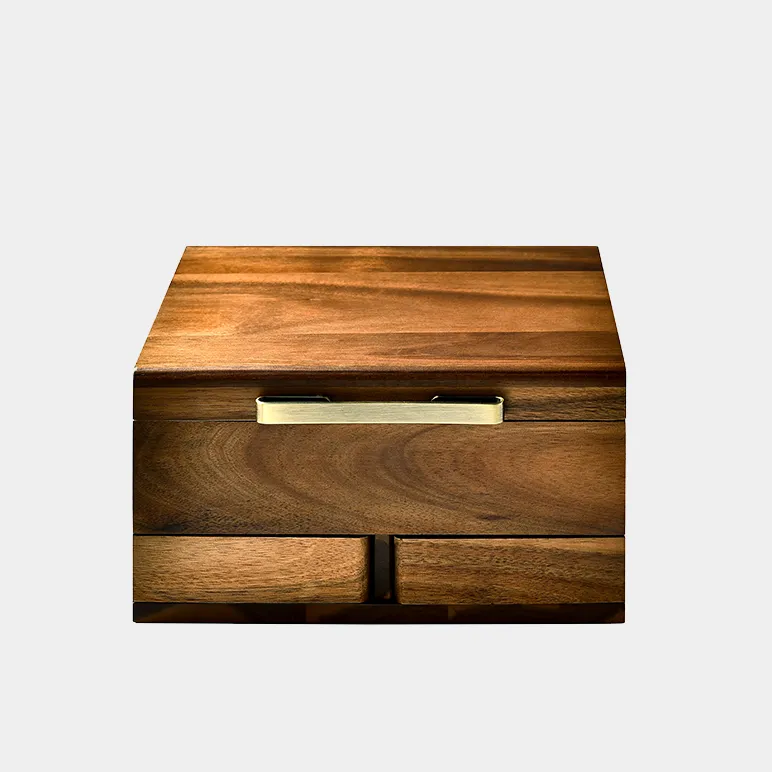 Premium Walnut Finish Jewelry Box
