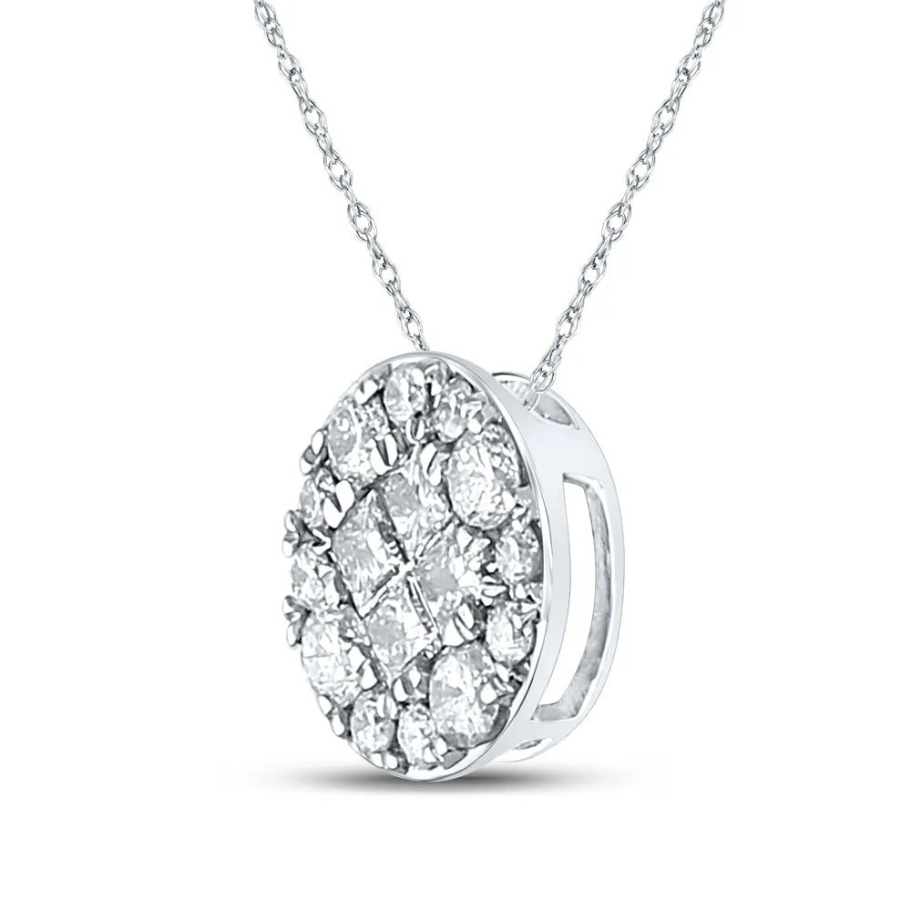 Princess Brilliance Diamond Cluster Pendant