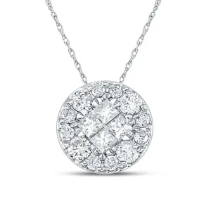 Princess Brilliance Diamond Cluster Pendant