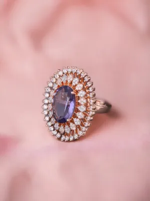 Purple Sylvie Zirconia Ring
