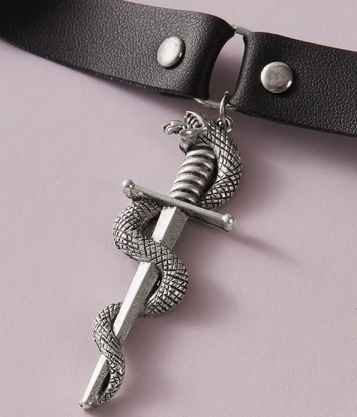 Python's Sword - Gothic Leather Choker by The Nevermore