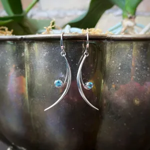 "Featherstone" Blue Topaz Earrings