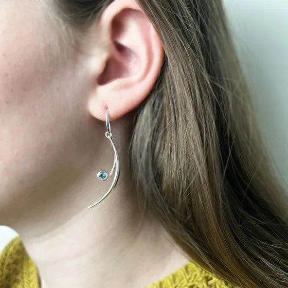 "Featherstone" Blue Topaz Earrings