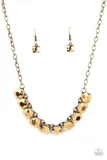 Radiance Squared - Brass Necklace