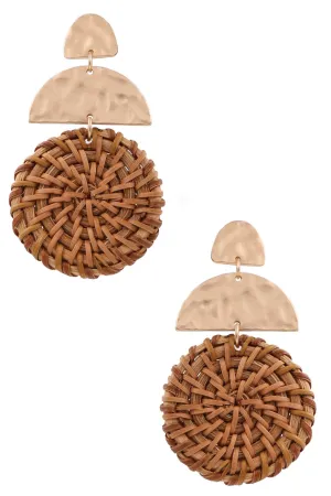 Rattan Gold Earrings