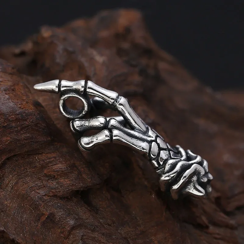 Rebel’s Wrath - Gothic Skeletal Hand Pendant by The Nevermore