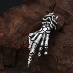 Rebel’s Wrath - Gothic Skeletal Hand Pendant by The Nevermore