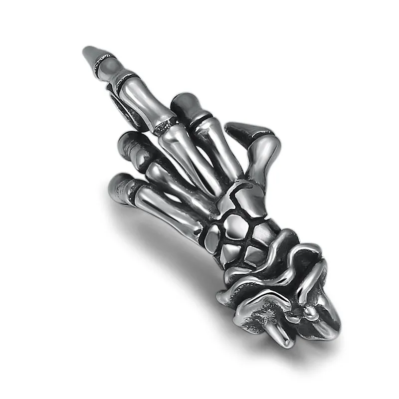 Rebel’s Wrath - Gothic Skeletal Hand Pendant by The Nevermore