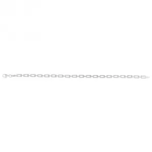 Rectangle Link 9ct White Gold Bracelet GB521