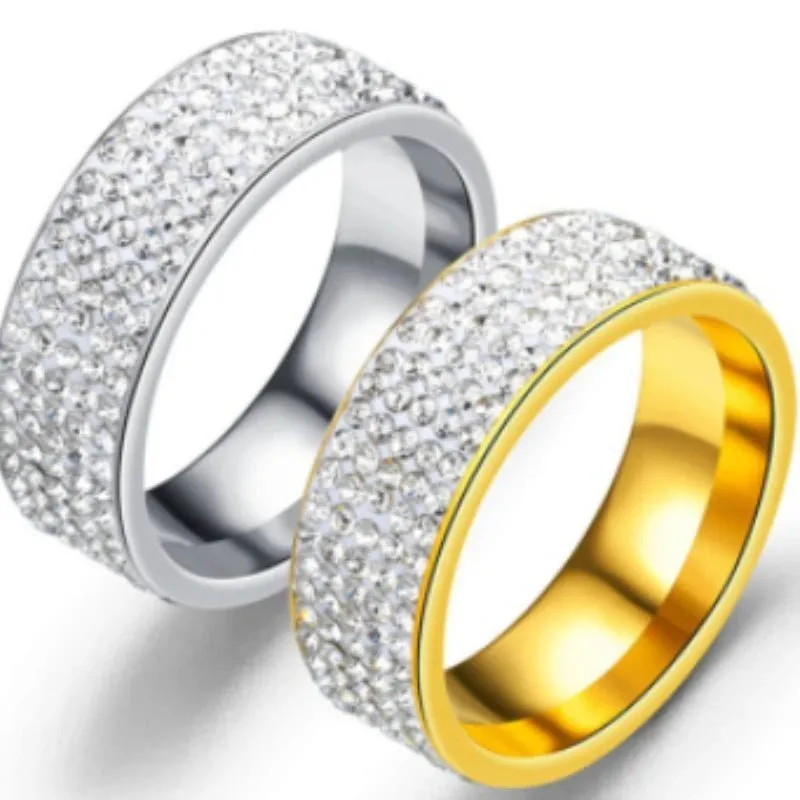 Rhinestone Crystal Geometric Ring