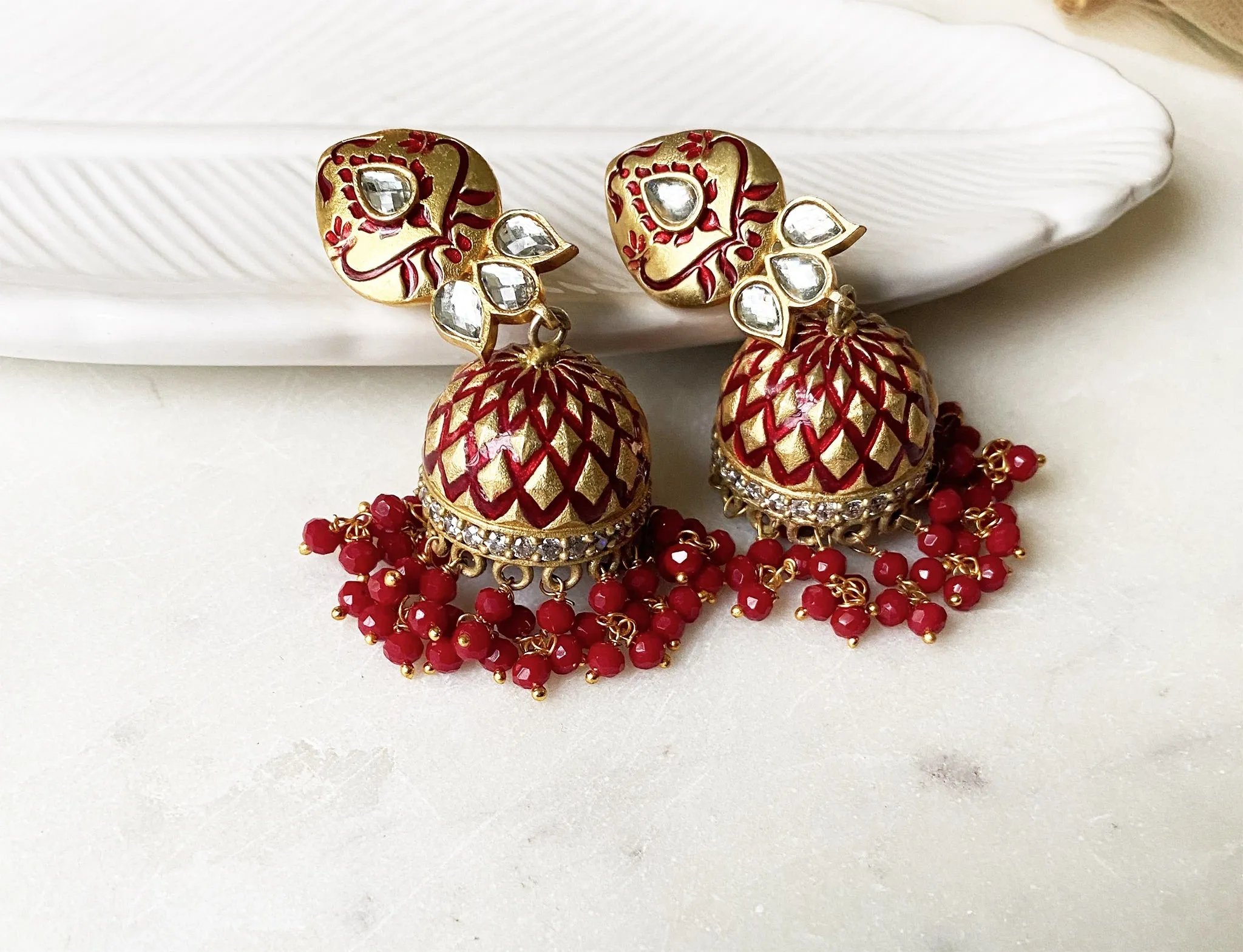 Rimsha Enameled Earrings
