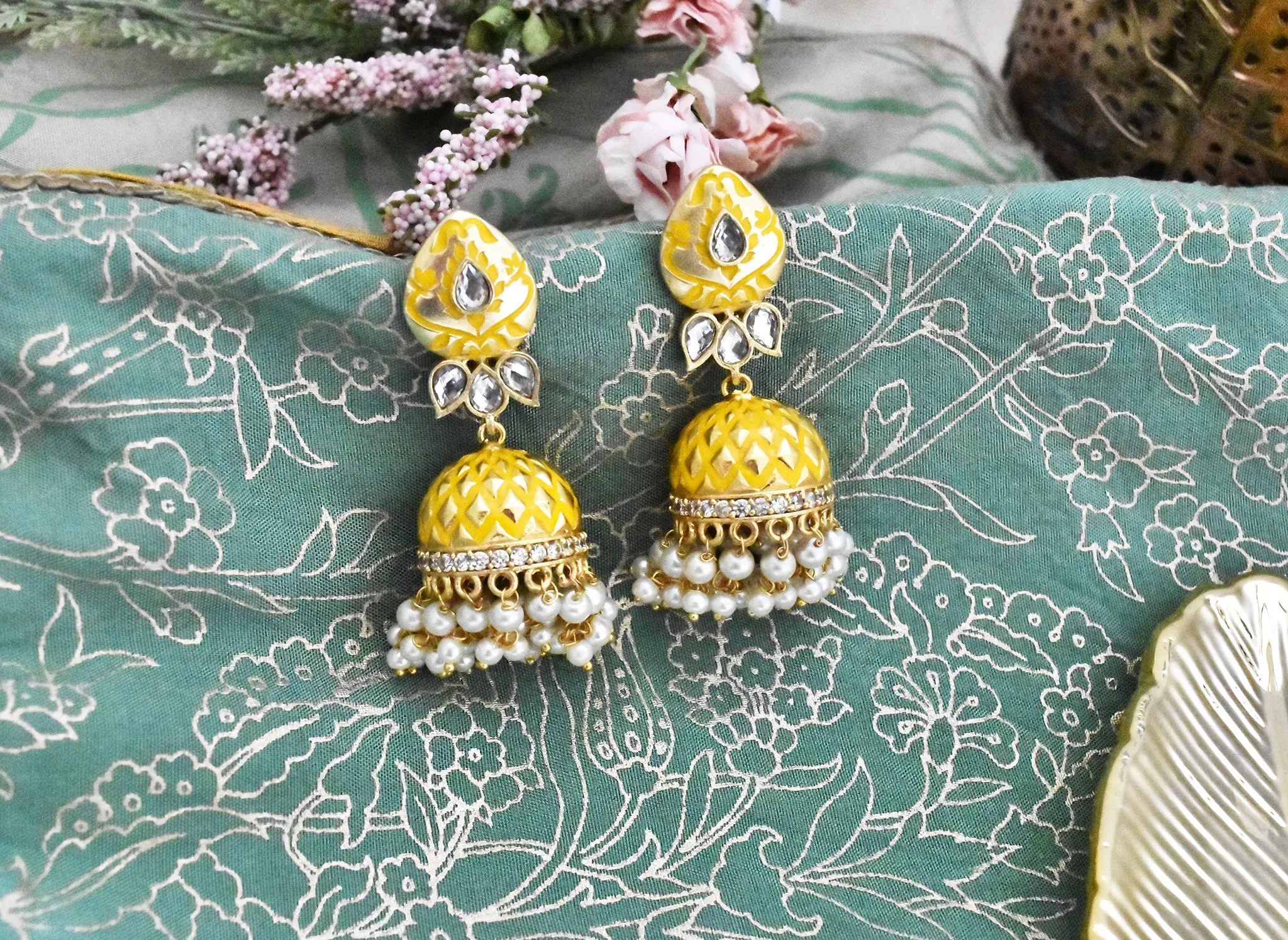 Rimsha Enameled Earrings