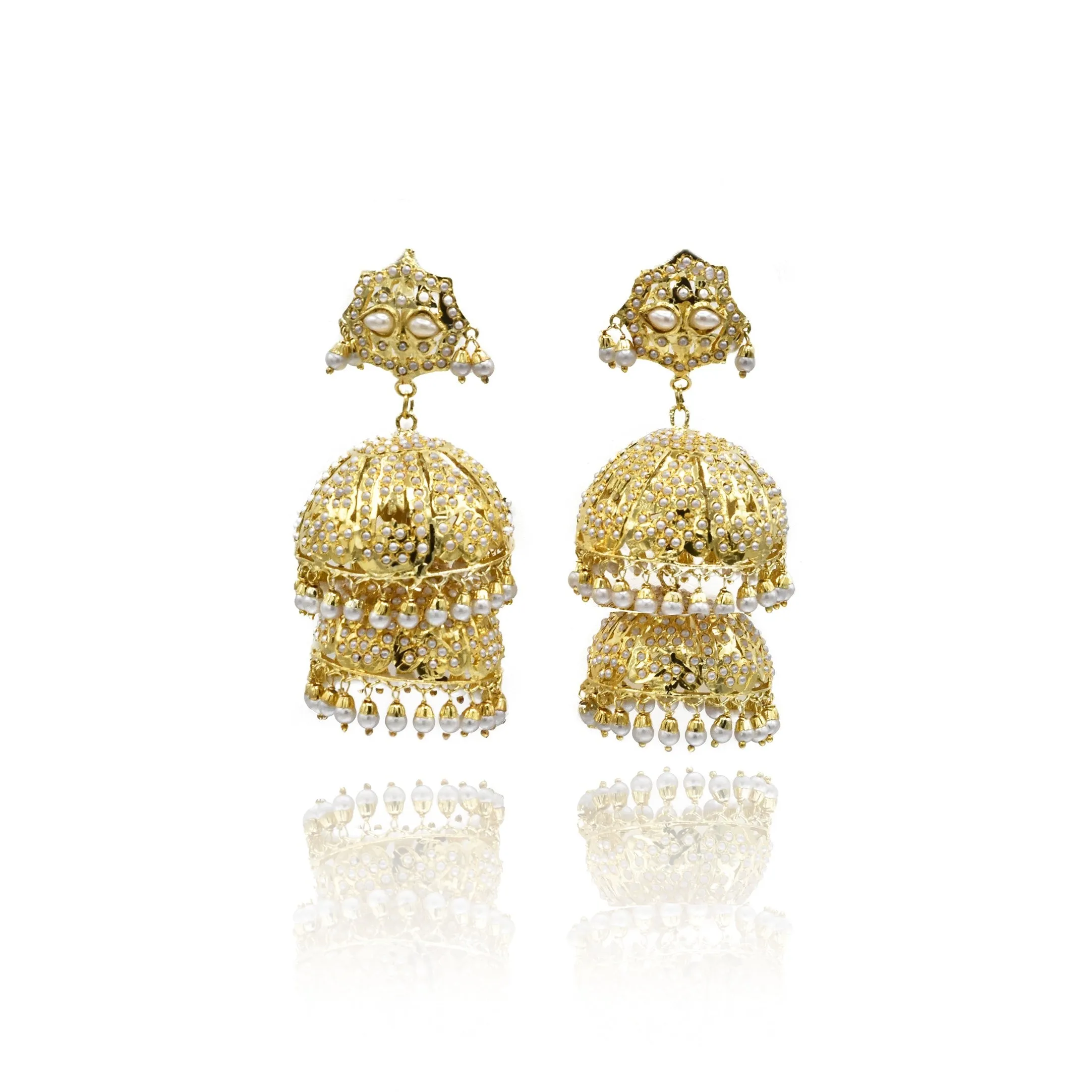 Roohi Jadau Jhumka Earrings