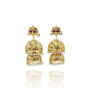 Roohi Jadau Jhumka Earrings