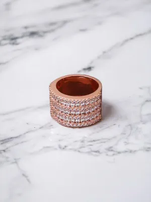 Rose Gold Alencier Zirconia Ring