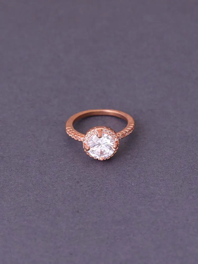 Rose Gold Nacoma Zirconia Ring