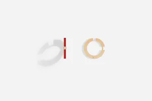 ROSE GOLD RED LACQUER EAR CUFFS