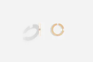 ROSE GOLD WHITE LACQUER EAR CUFFS