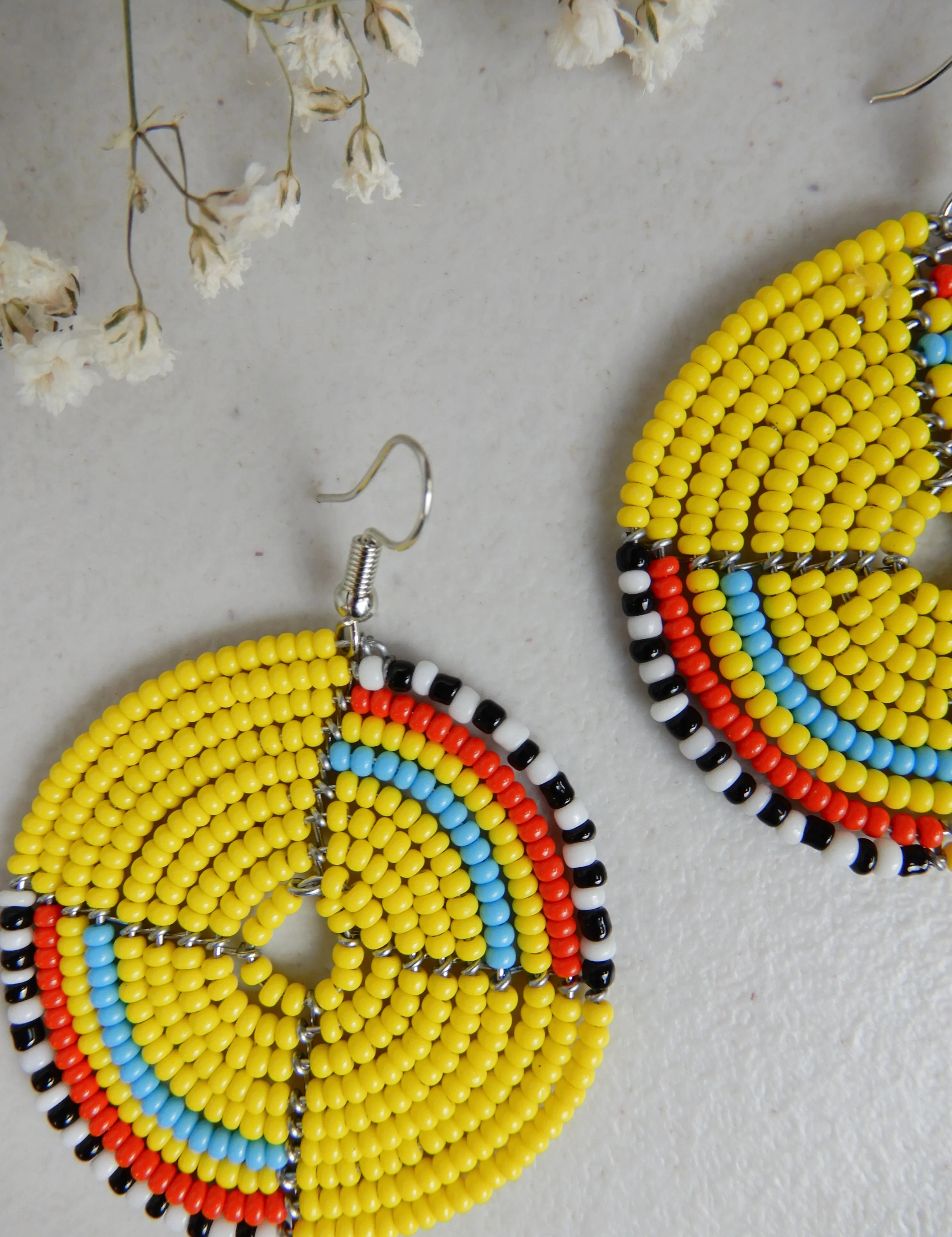 Round Beaded Earrings