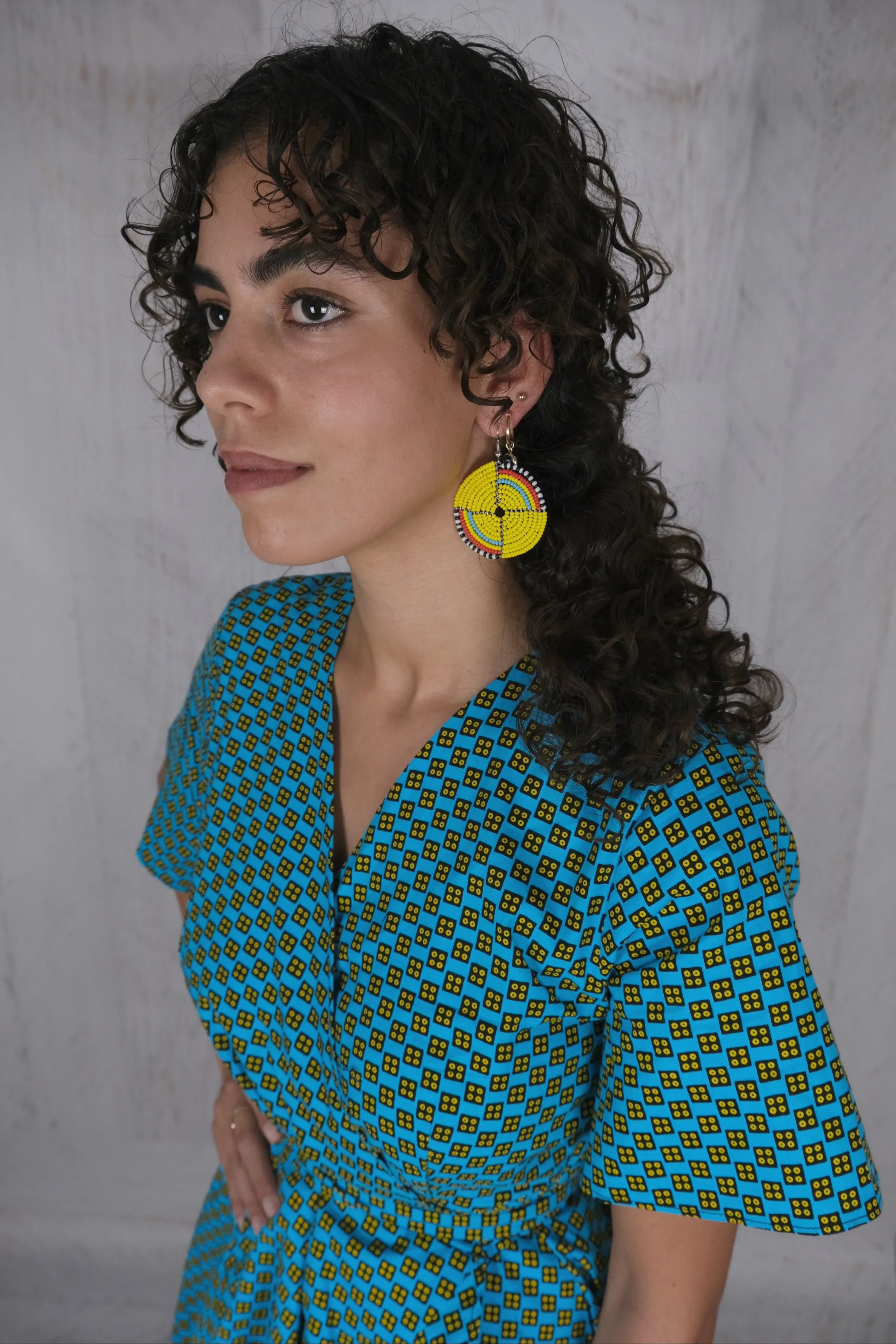 Round Beaded Earrings