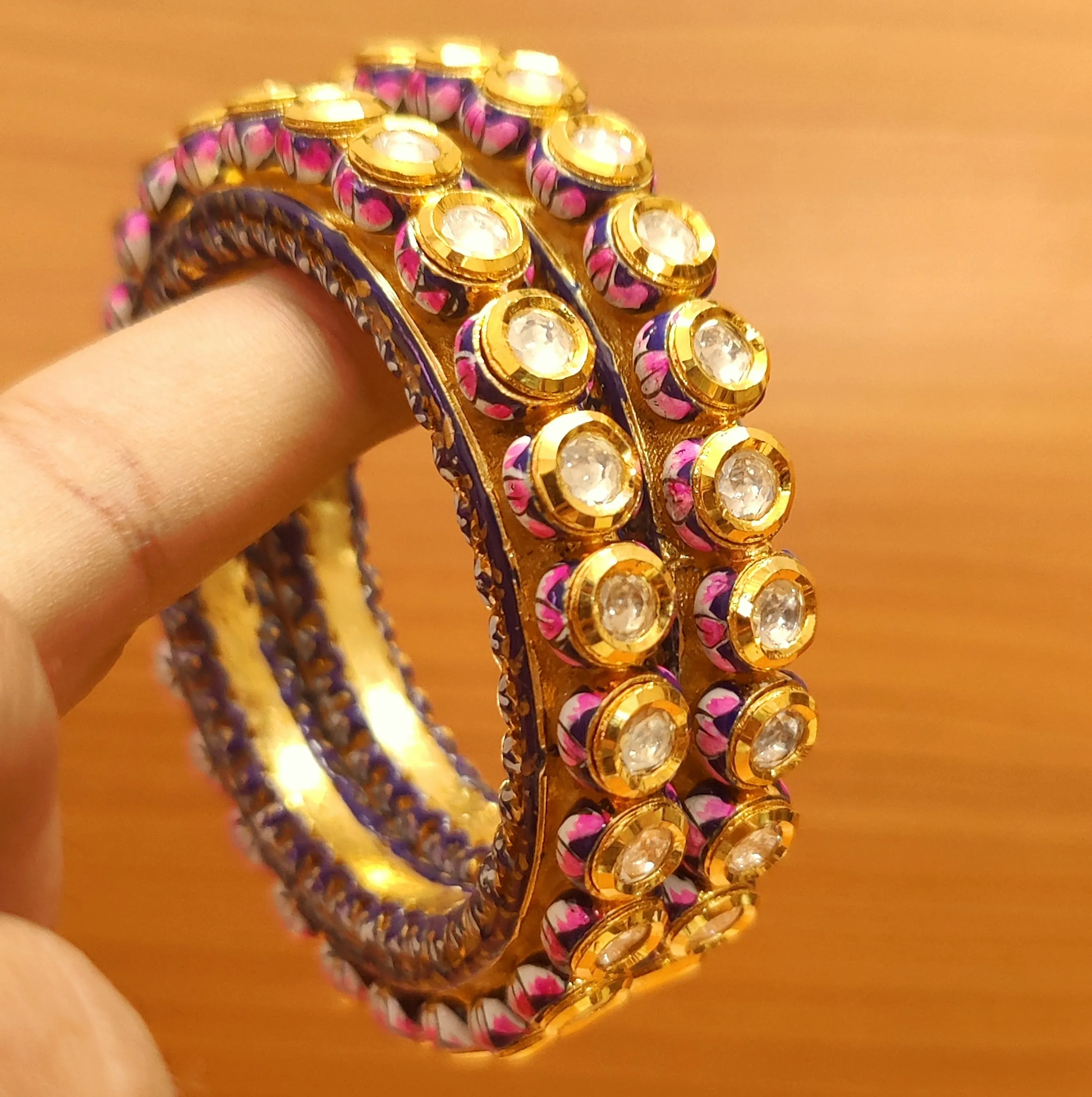 ROYAL KUNDAN MEENAKARI RAJWADI BANGLES
