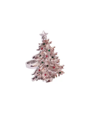 RSW Silver Gem Christmas Tree Napkin Ring