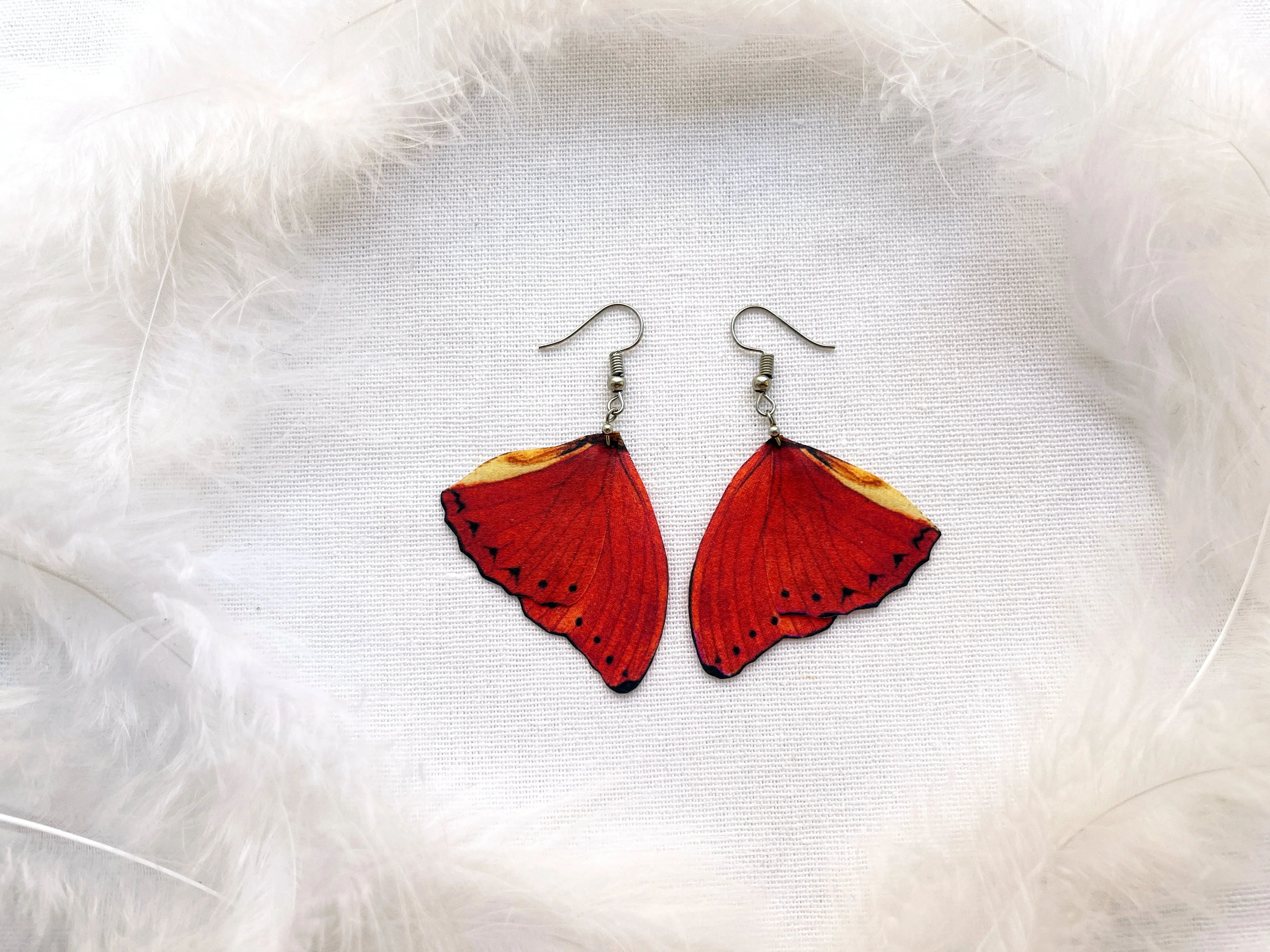 Ruby Red Butterfly Wing Earrings Perfect Gift For Anyone Who Love Butterflies