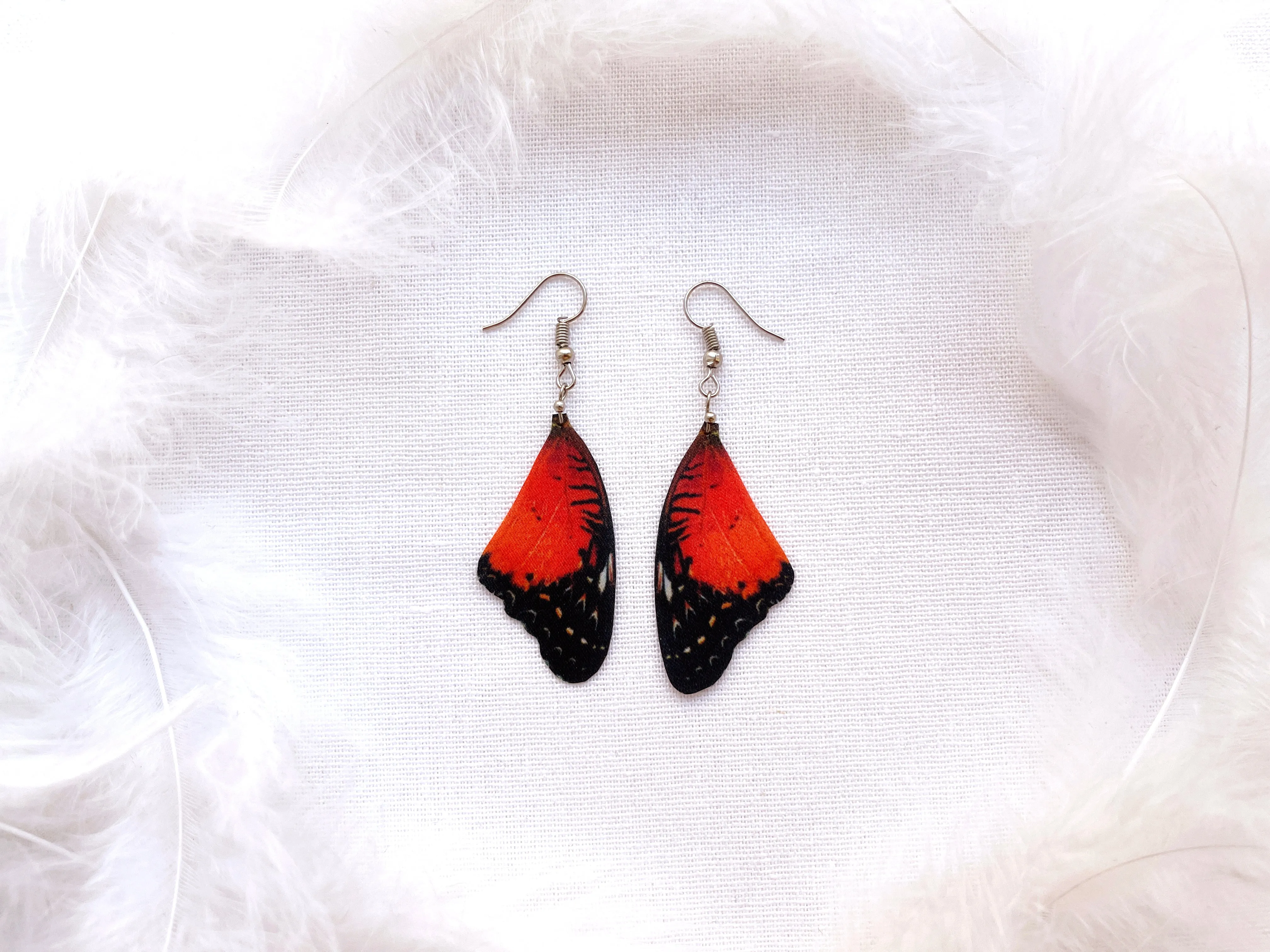Ruby Red Butterfly Wing Earrings Perfect Gift For Anyone Who Love Butterflies