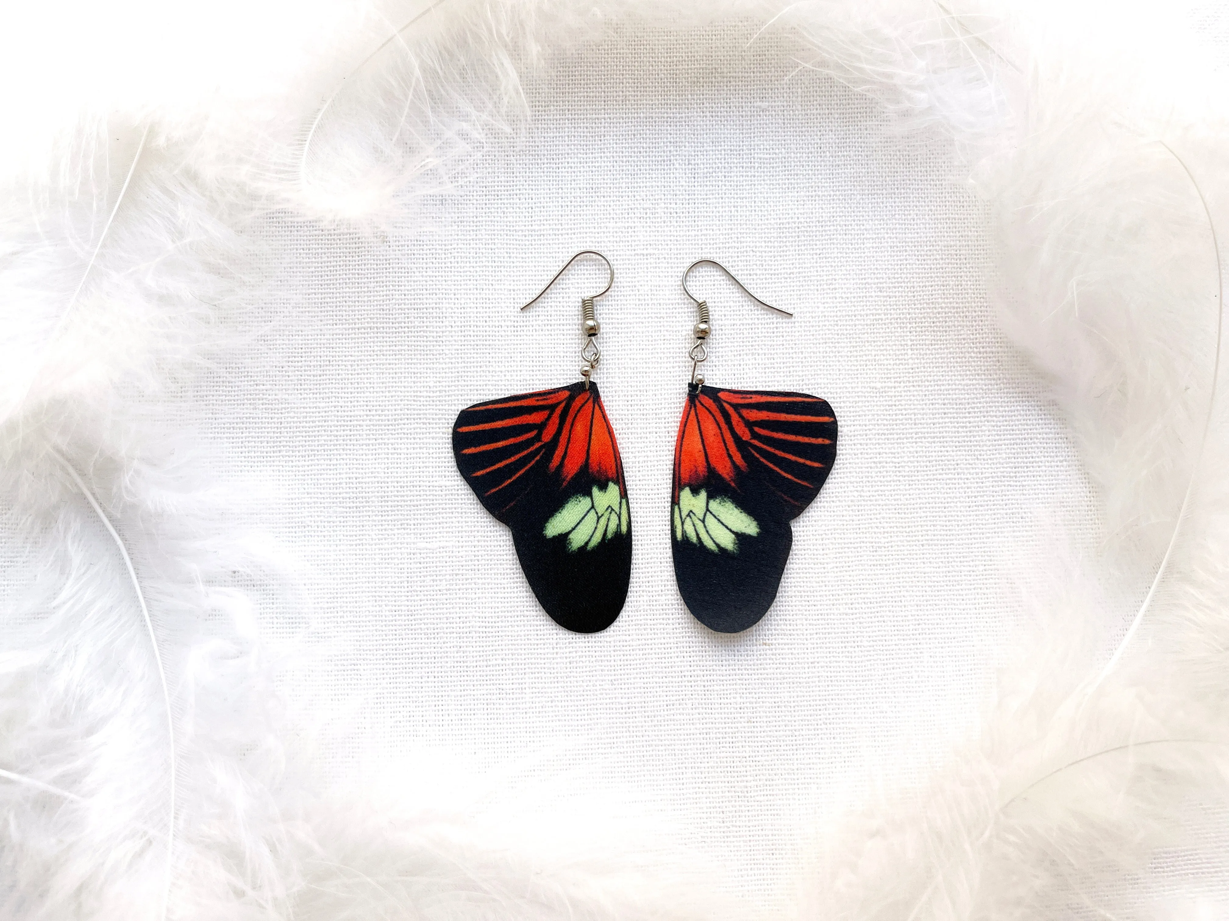 Ruby Red Butterfly Wing Earrings Perfect Gift For Anyone Who Love Butterflies