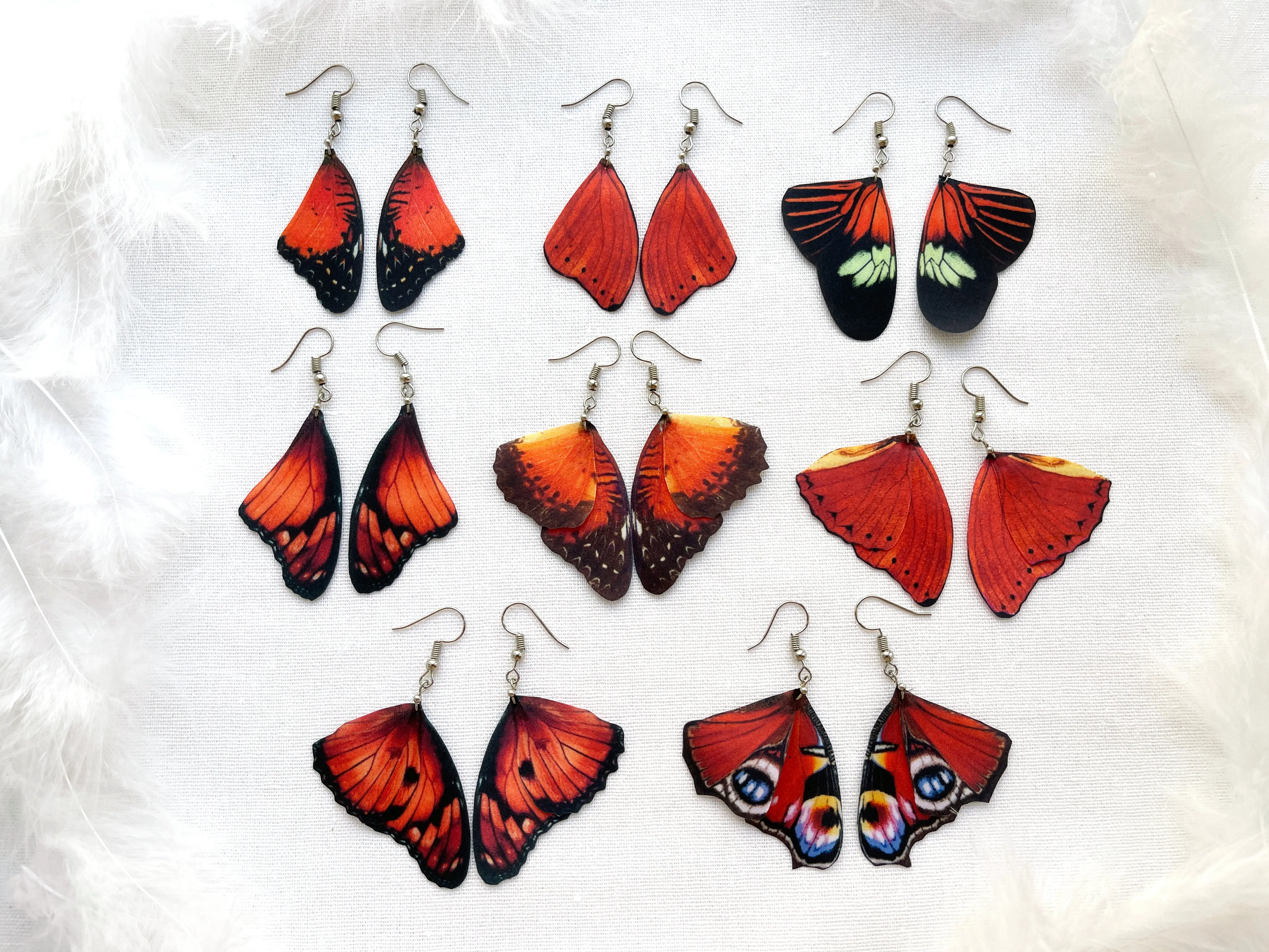 Ruby Red Butterfly Wing Earrings Perfect Gift For Anyone Who Love Butterflies