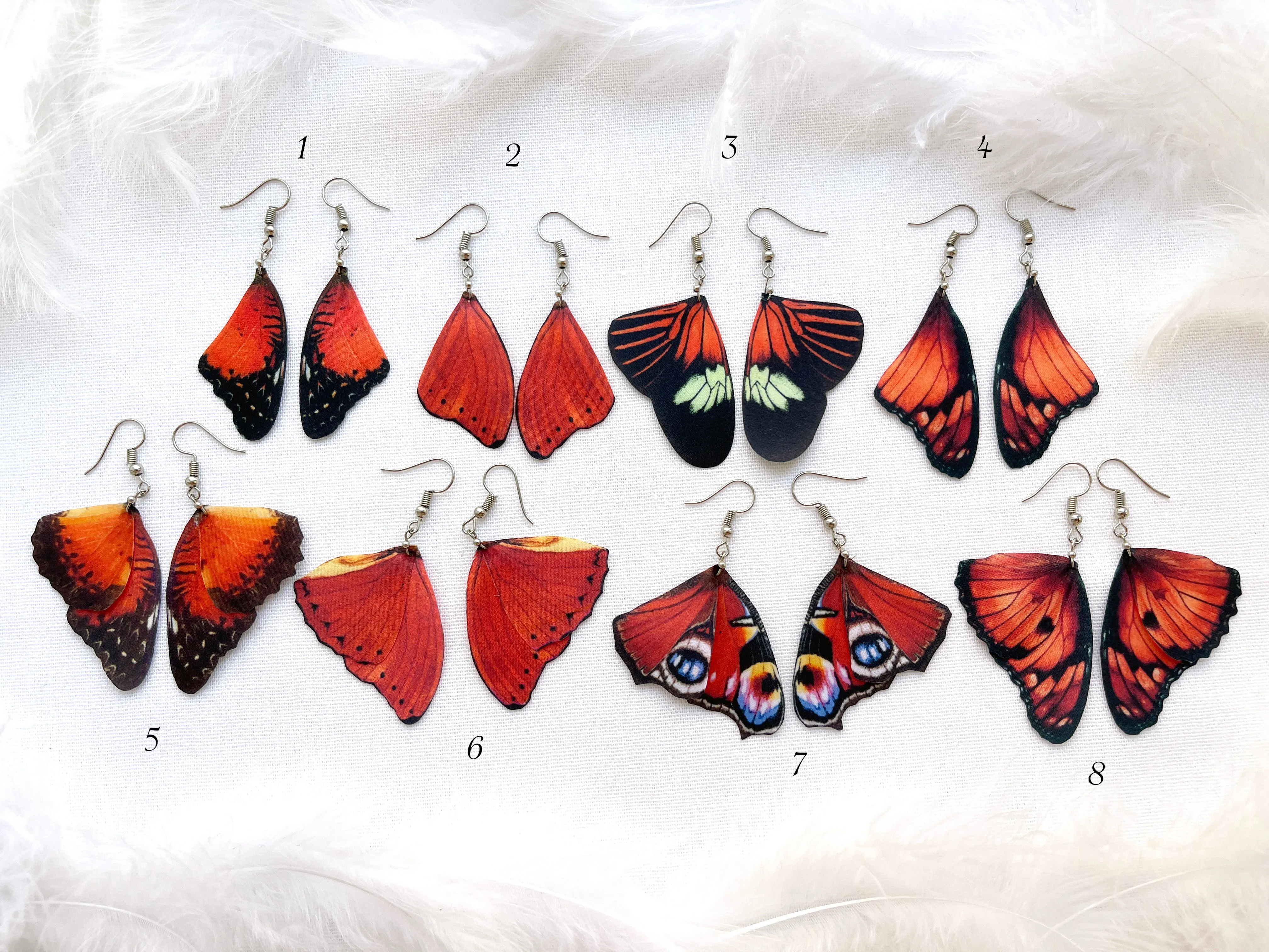 Ruby Red Butterfly Wing Earrings Perfect Gift For Anyone Who Love Butterflies