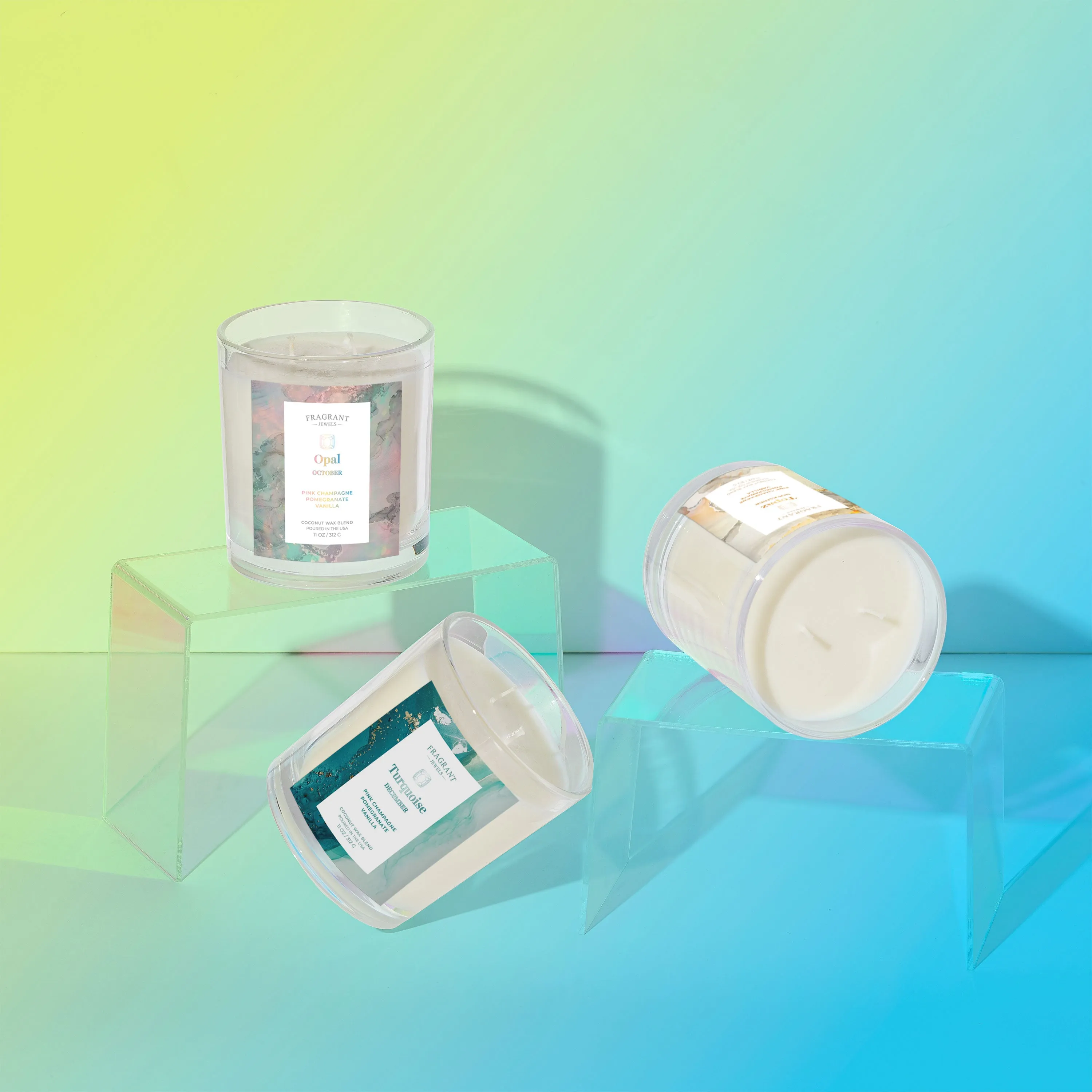 September Sapphire Birthstone Charm - Candle and Bath Bomb Set