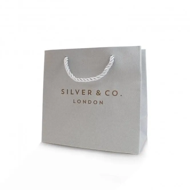 Silver & Co Elegant Silver Bezel Set Halo Pendant with Cubic Zirconia Stones SPG0027YZ
