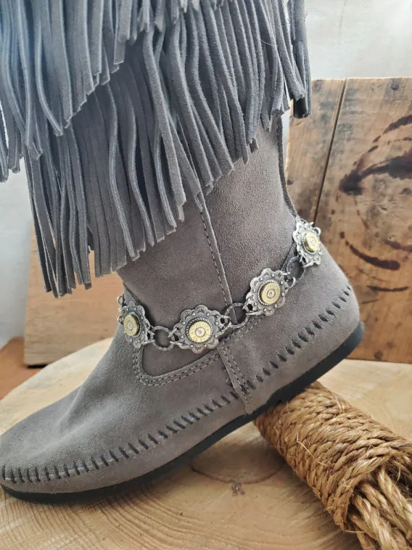 Silver Concho Style Bullet Boot Bracelet