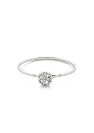 Silver Cubic Zirconia Disc Ring