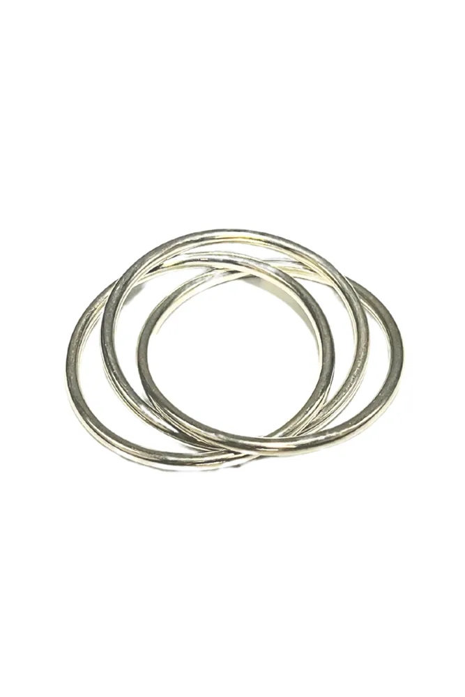 Silver Trio Bangle By Origen Imports