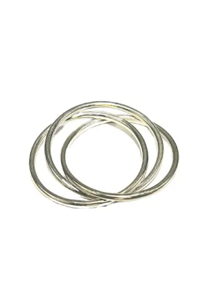 Silver Trio Bangle By Origen Imports
