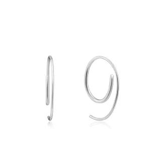 Silver Twist Through Earrings