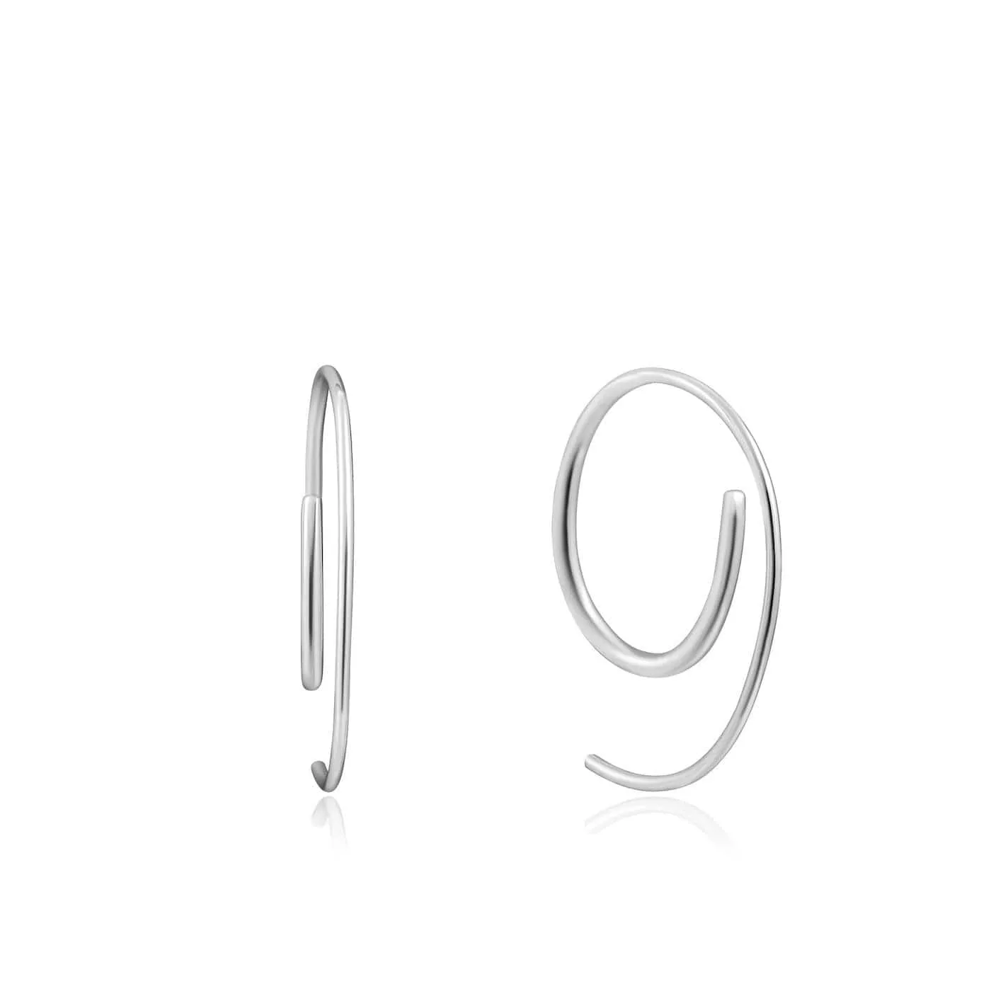 Silver Twist Through Earrings