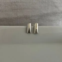 [silver950 ]single silver stud mini pierced earrings / non-hole pierced earrings allergy friendly, small, petite