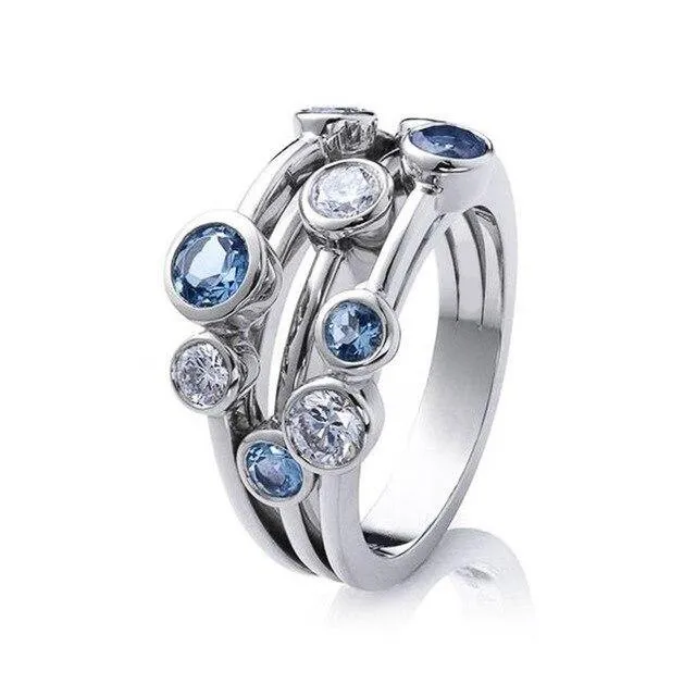 Simple 3 Row Design Versatile Ring