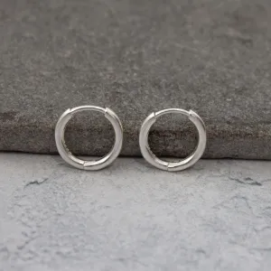Simple Round Huggie Hoop Earrings