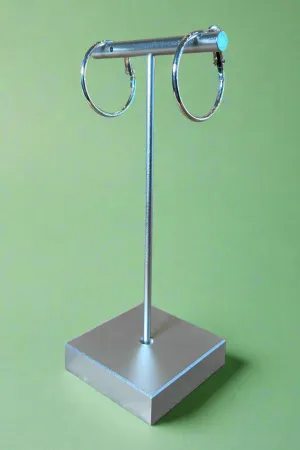 Simple Silver Clip Hoop Earrings
