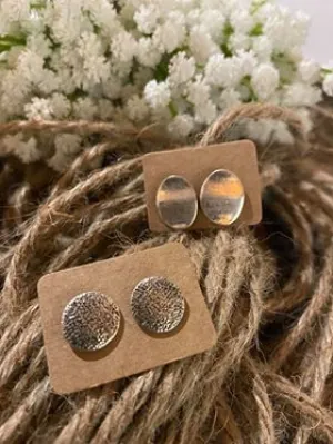 Simple Silver Stud Earrings