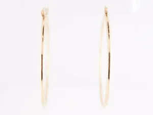 Simple Thin Hoop Earrings in 14k Yellow Gold