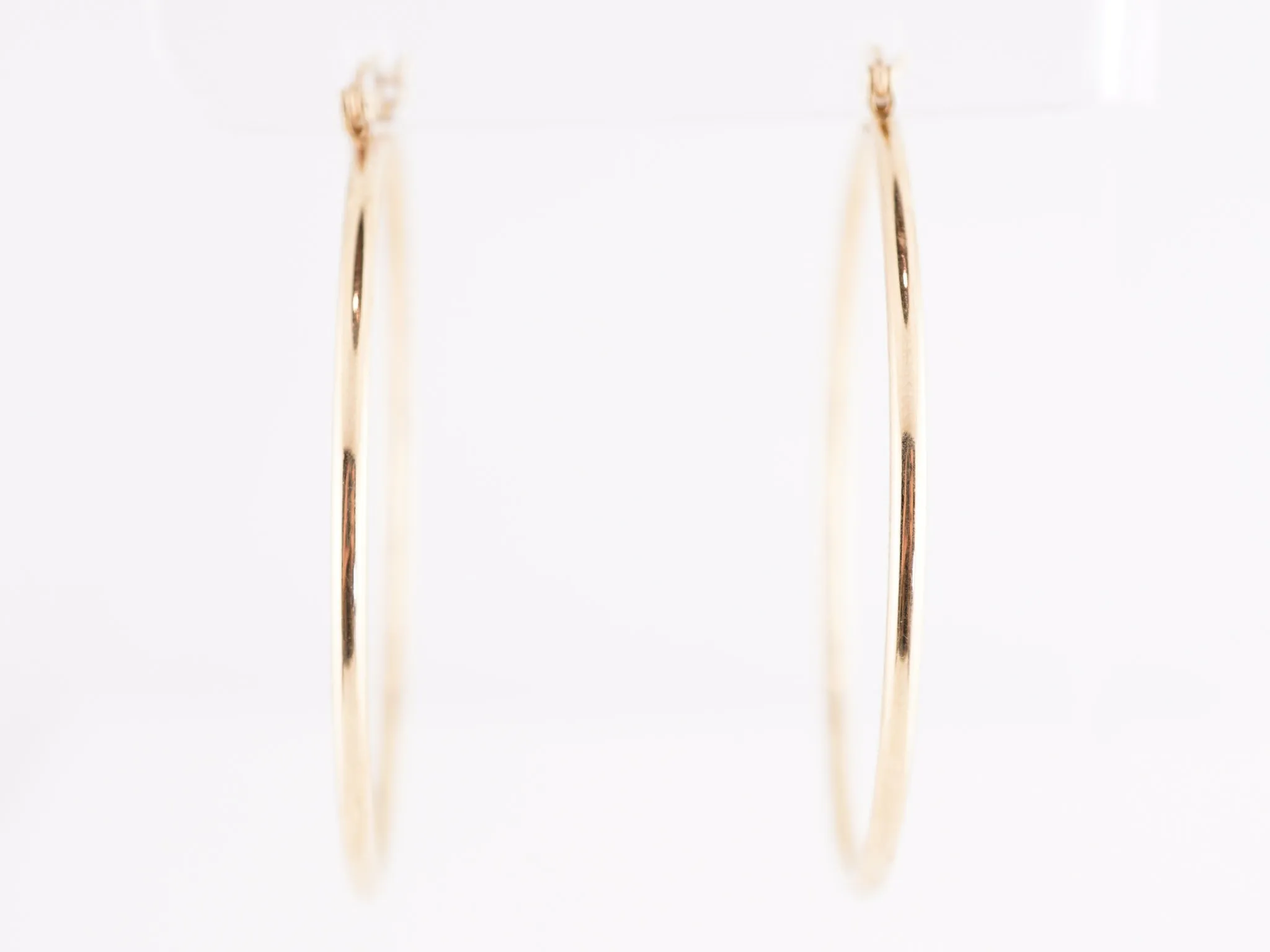 Simple Thin Hoop Earrings in 14k Yellow Gold
