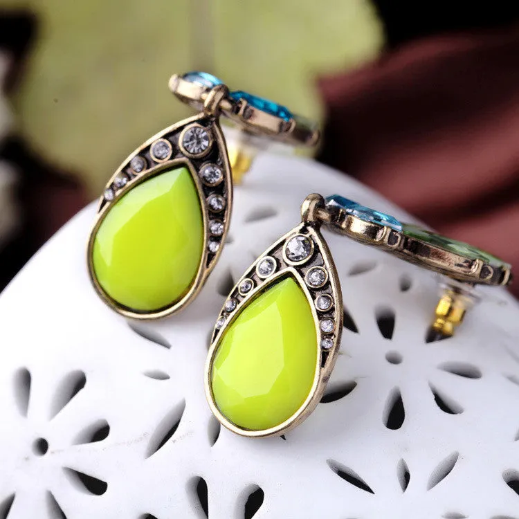 Simple Tide Casual Dress Women Bijoux Candy Color Cute Brand Earrings
