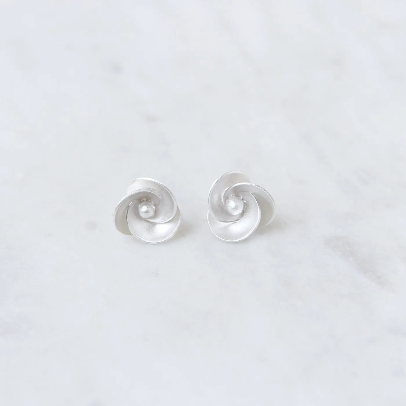 Small Rose Post Earring